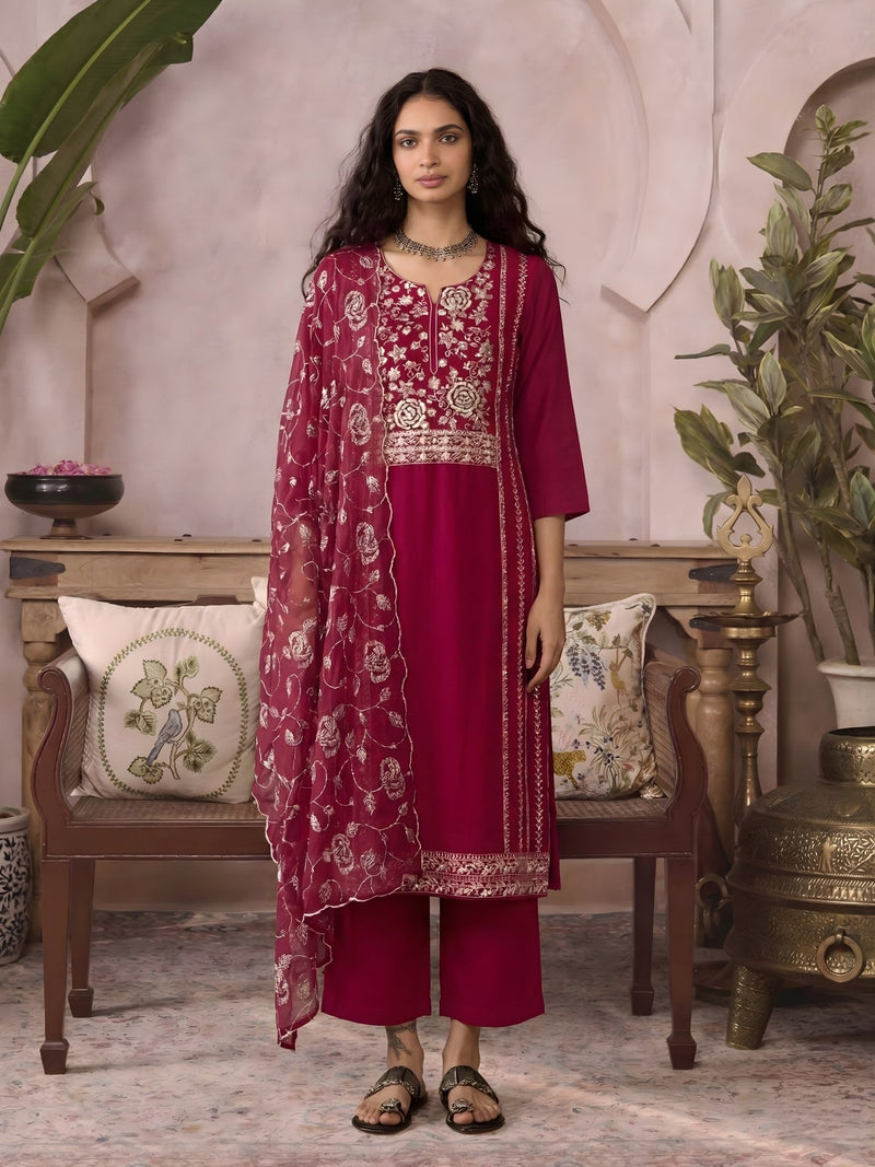 Ruby Élan Organza Kurta Set - Alizeh Official