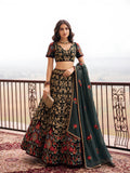 Sloane Black Multicolor Embroidered Bridal Lehenga Set