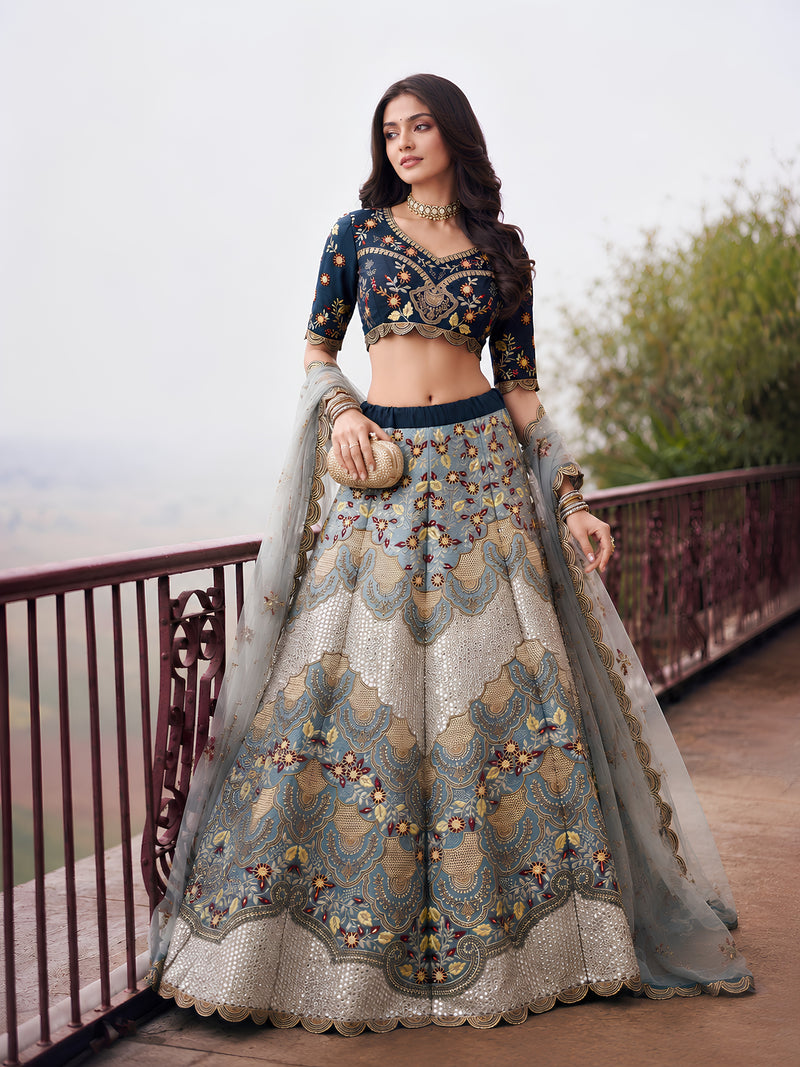 Naeyra Shaded Silk Lehenga Set