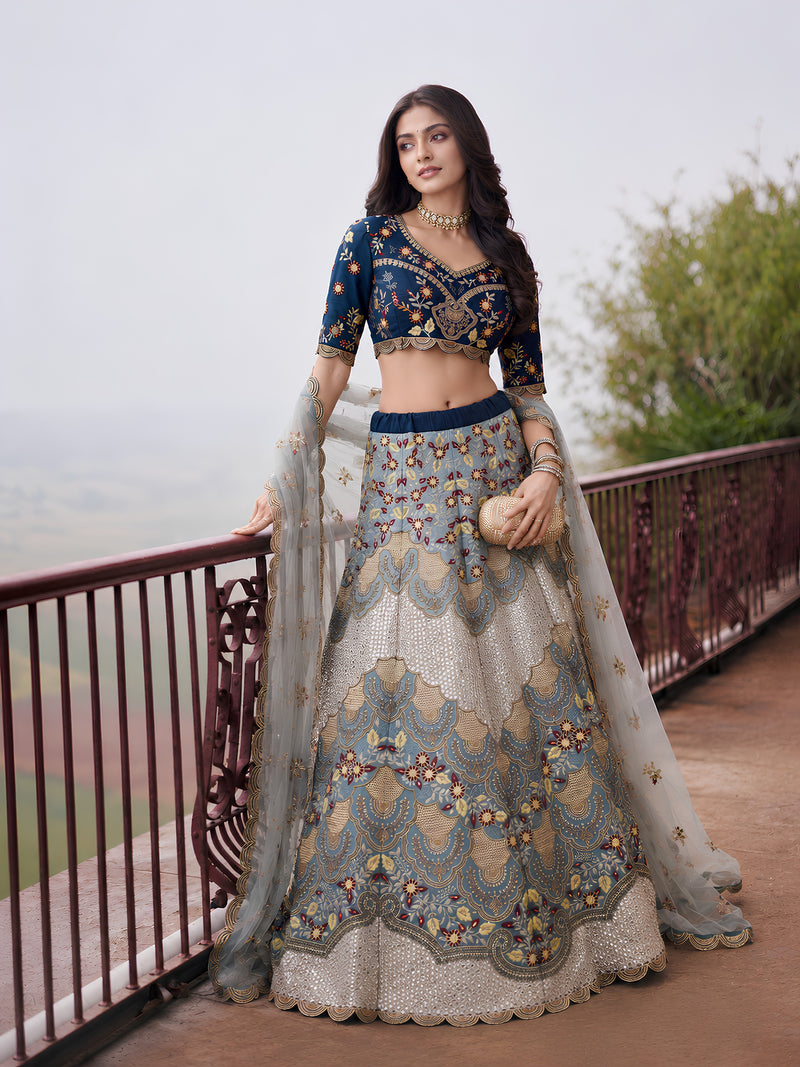 Naeyra Shaded Silk Lehenga Set