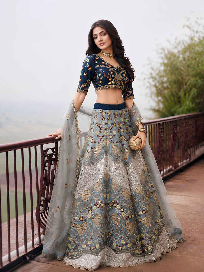 Naeyra Shaded Silk Lehenga Set