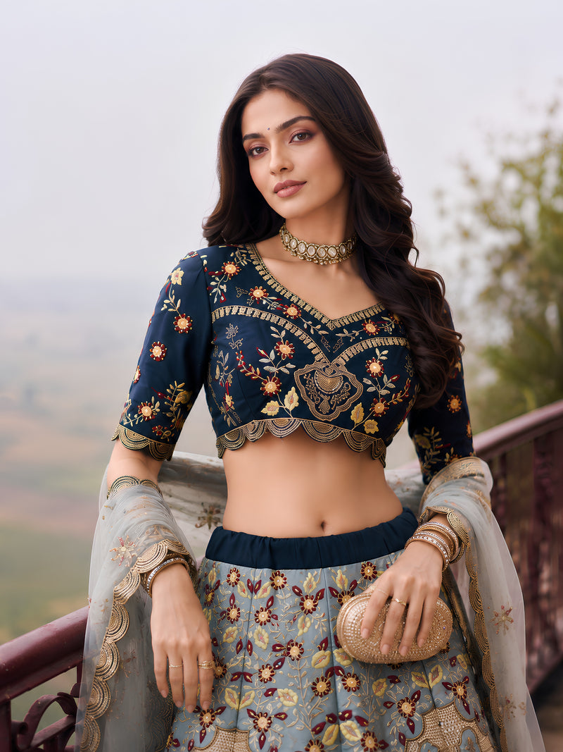 Naeyra Shaded Silk Lehenga Set