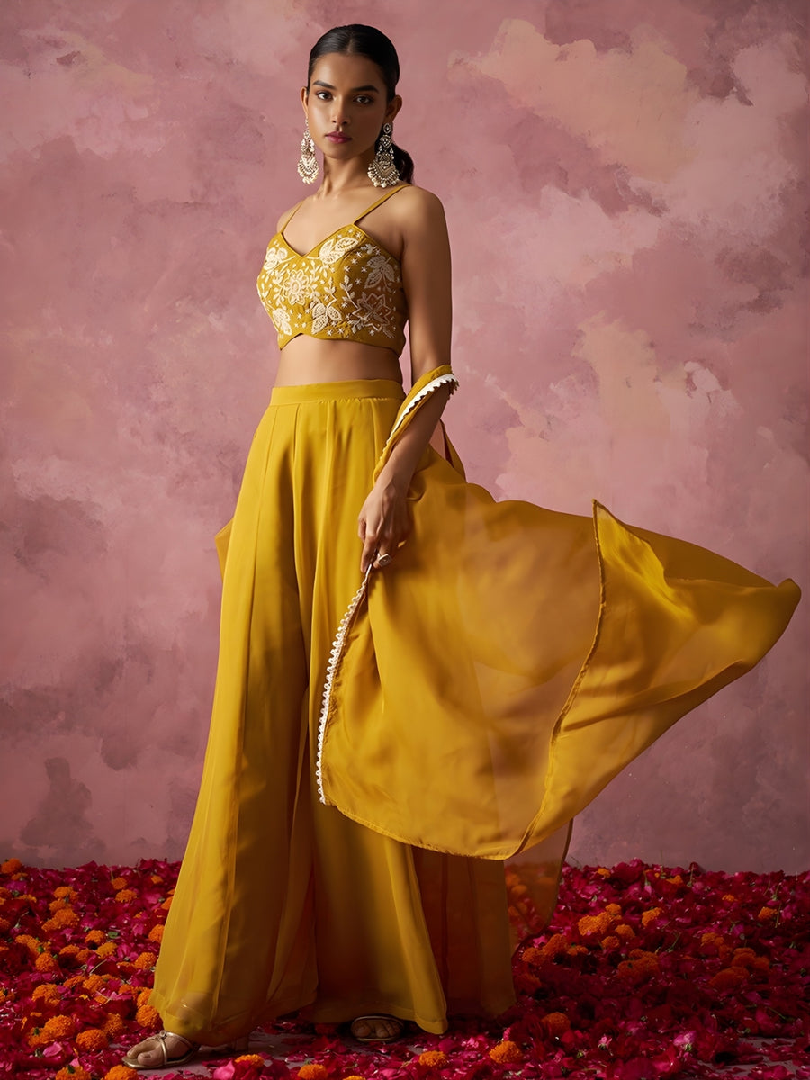 Zareen Khatli Haldi Sharara Set