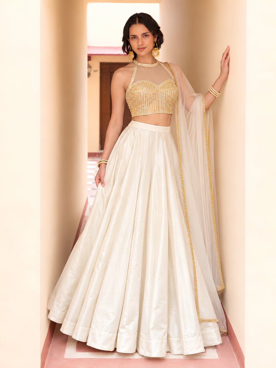 Mira Ivory Embellished Lehenga Set