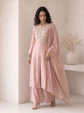 Roselle Blush Silk Anarkali Suit Set