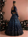 Alizeh Blue Shaded Net Embroidered Lehenga Choli