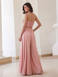 Flowing blush pink ethnic outfit with embroidered detailing