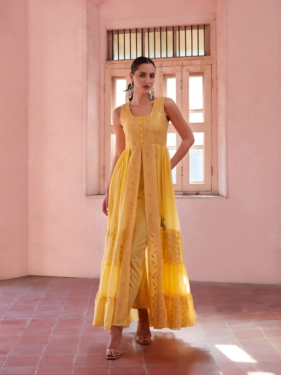 Sunveil Embroidered Festive Gown Set