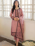 Dusty Rose Georgette Pant Suit with Multicolour Thread Embroidered Dupatta