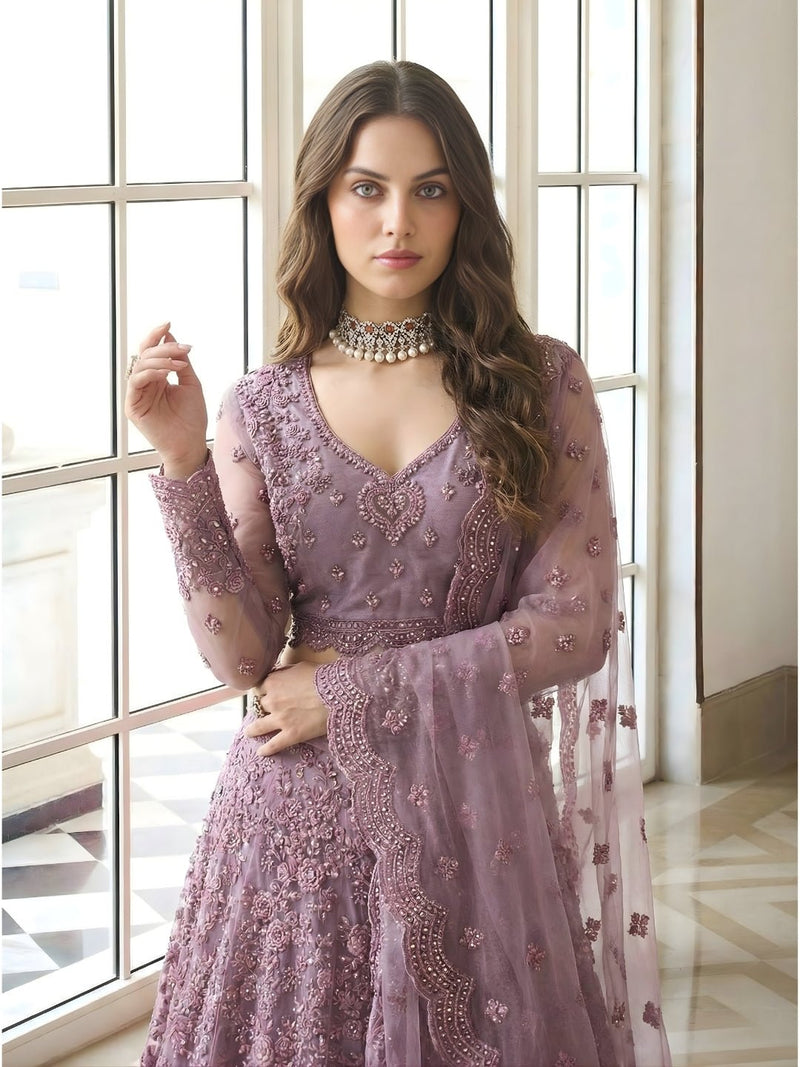 Amethyst Royale Embroidered Lehenga Set - Alizeh Official