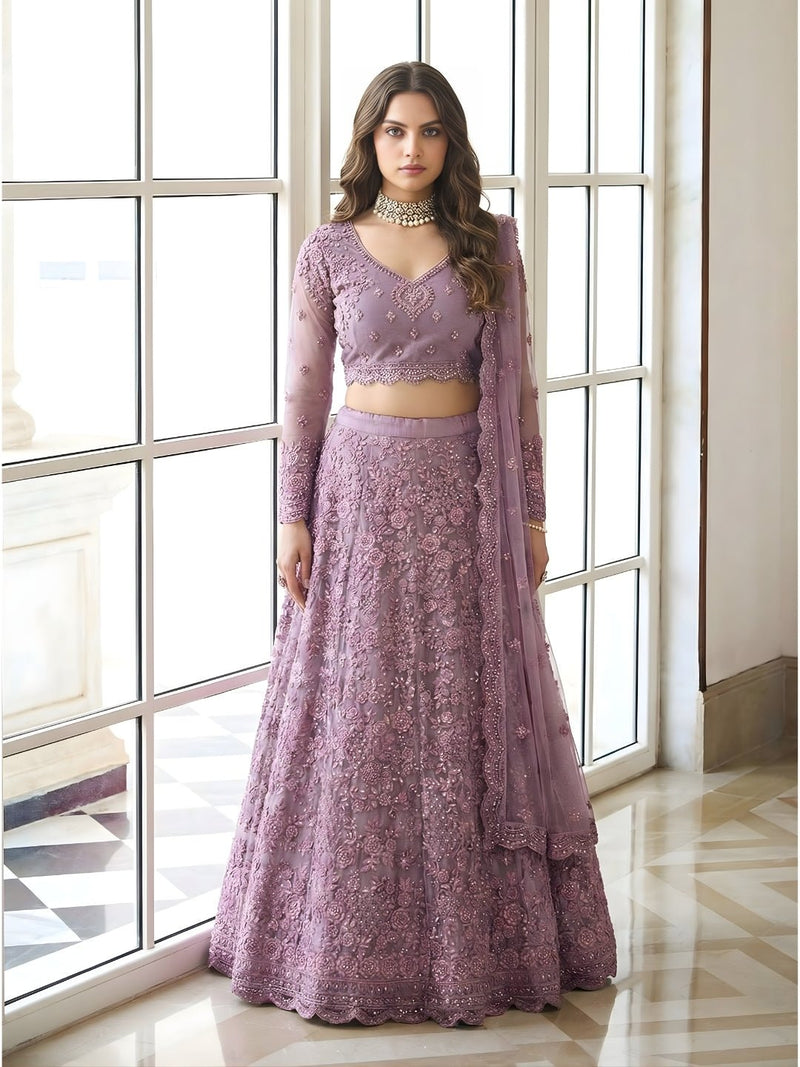 Amethyst Royale Embroidered Lehenga Set - Alizeh Official