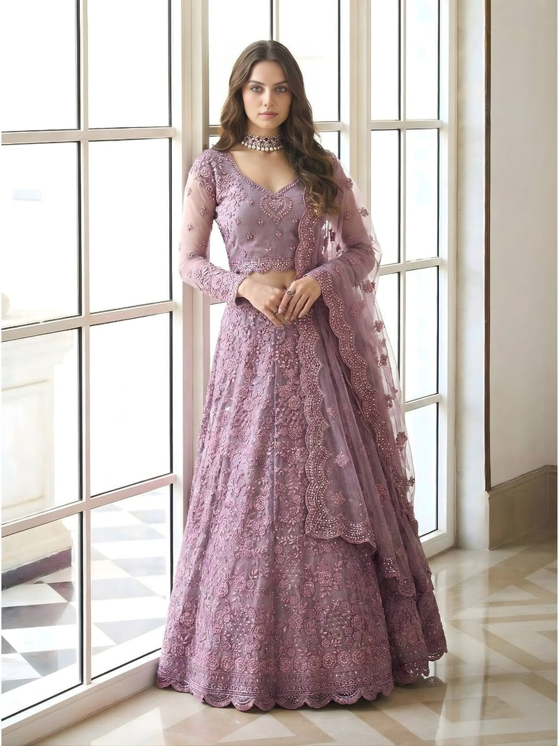 Amethyst Royale Embroidered Lehenga Set - Alizeh Official