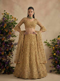 Antique Gold Zarya Embroidered Lehenga Set - Alizeh Official