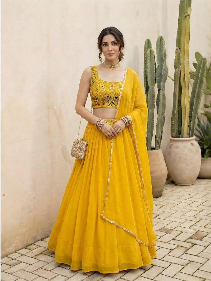 Aurelia Sunlit Georgette Lehenga Set - Alizeh Official