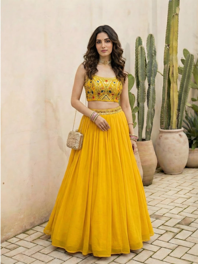 Aurelia Sunlit Georgette Lehenga Set - Alizeh Official