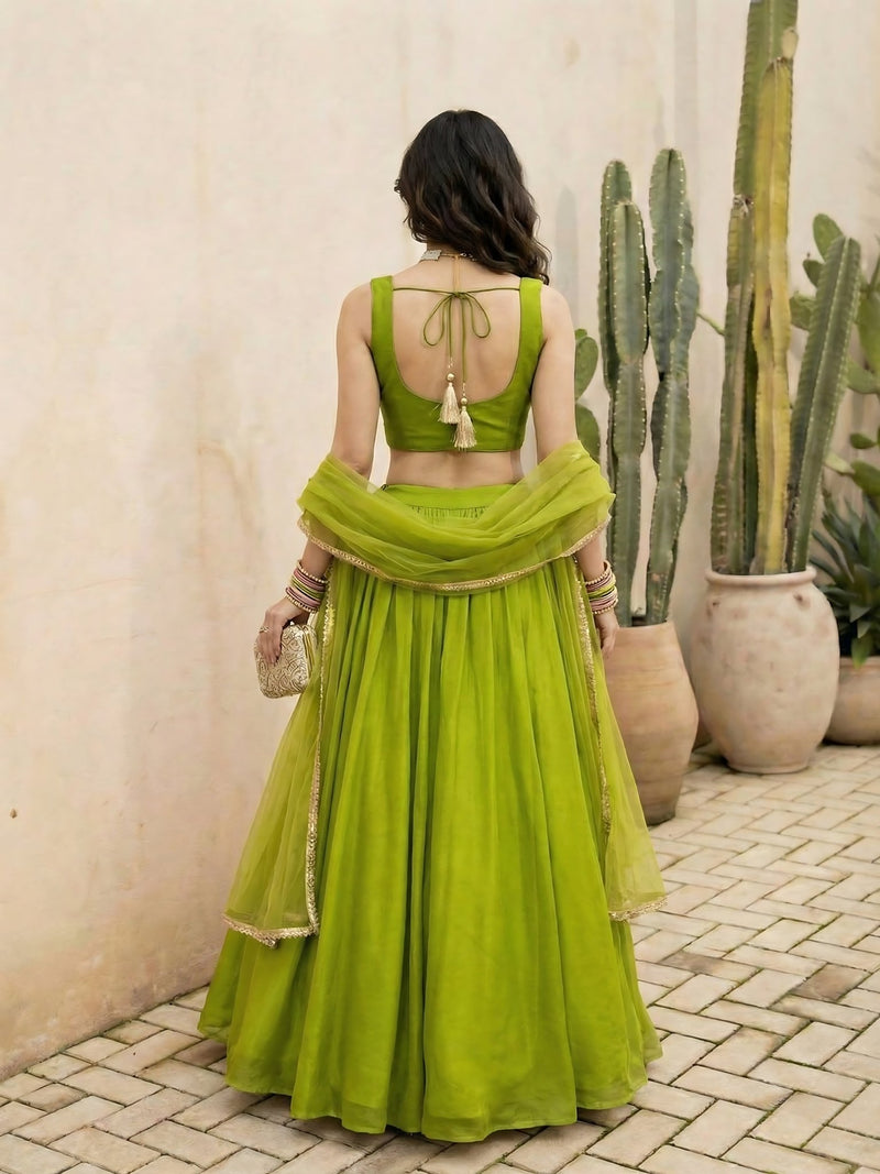 Aurelia Verdant Georgette Lehenga Set - Alizeh Official