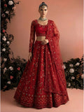 Crimson Celeste Embroidered Lehenga Set - Alizeh Official