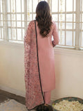 Dusty Rose Georgette Pant Suit with Multicolour Thread Embroidered Dupatta - Alizeh Official
