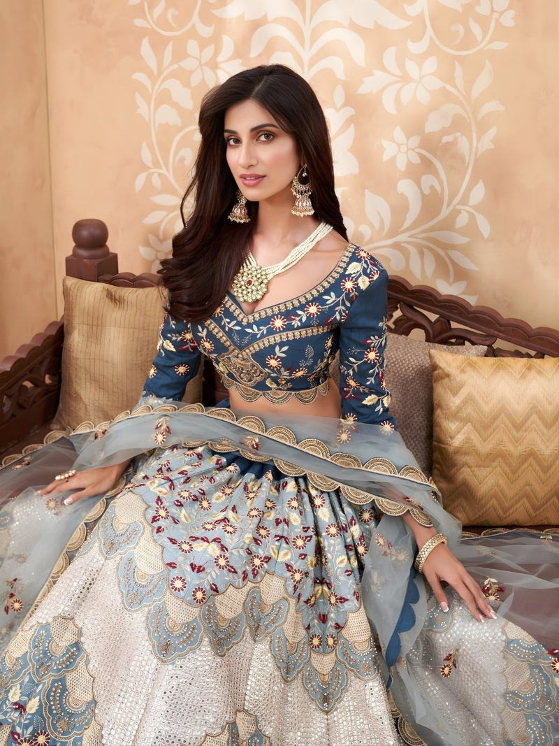 Naeyra Shaded Silk Lehenga Set - Alizeh Official