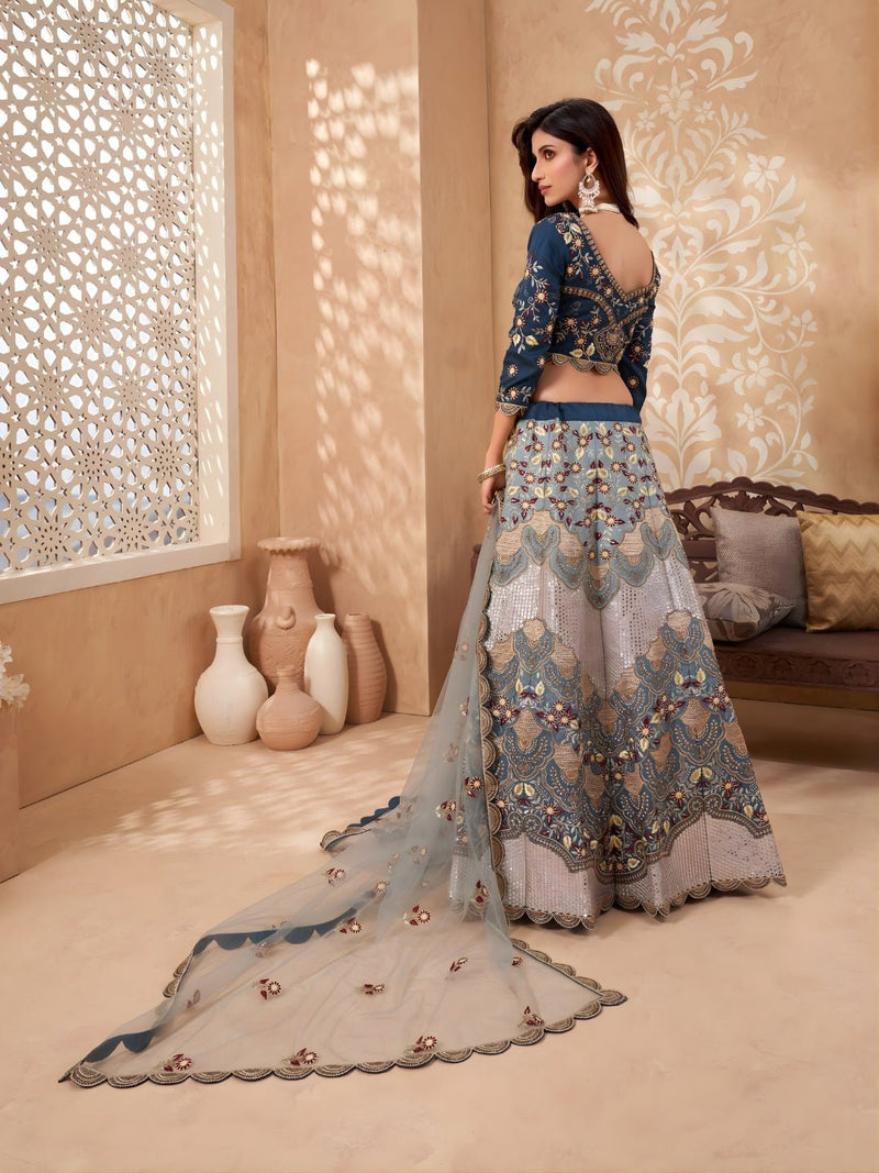 Naeyra Shaded Silk Lehenga Set - Alizeh Official