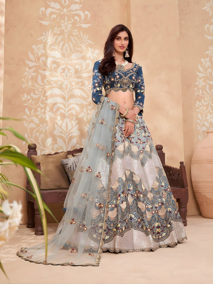 Naeyra Shaded Silk Lehenga Set - Alizeh Official