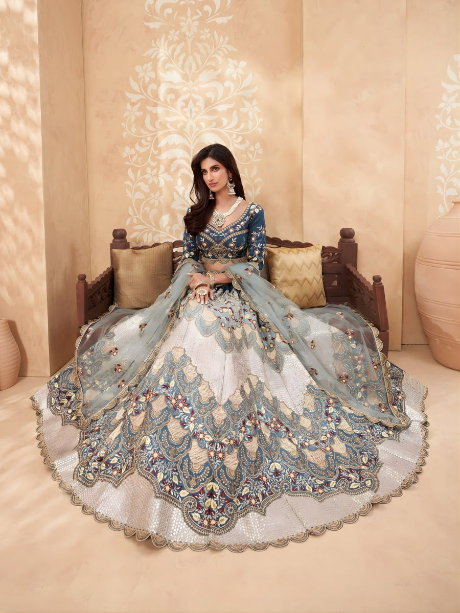 Naeyra Shaded Silk Lehenga Set - Alizeh Official