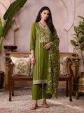 Olive Élan Organza Kurta Set - Alizeh Official