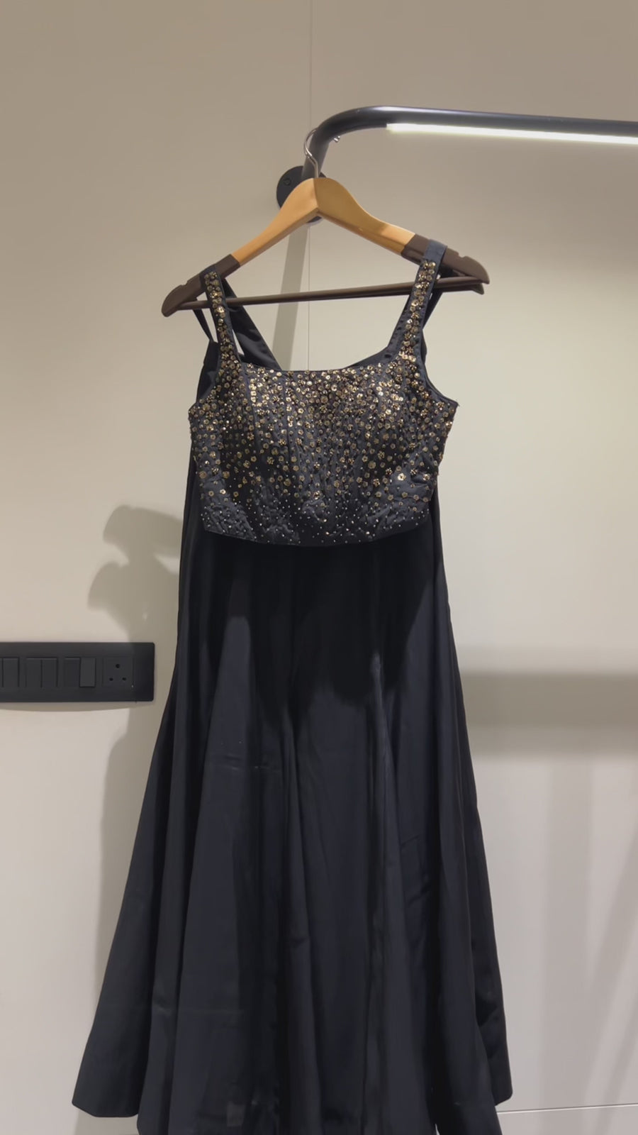 Black Indo-Western Lehenga Set