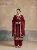 Royal Magenta Embroidered Georgette Palazzo Suit Set - Alizeh Official