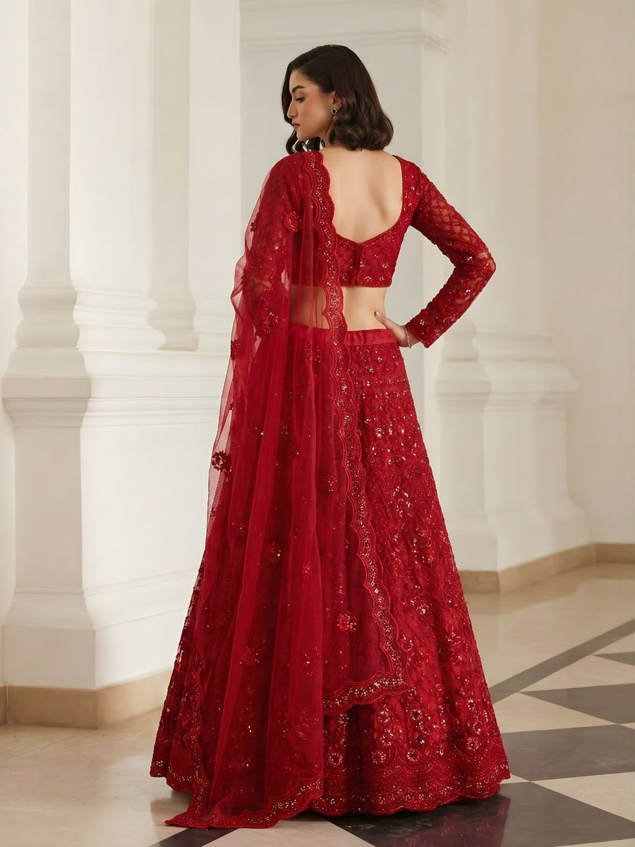 Ruby Aster Embroidered Lehenga Set - Alizeh Official