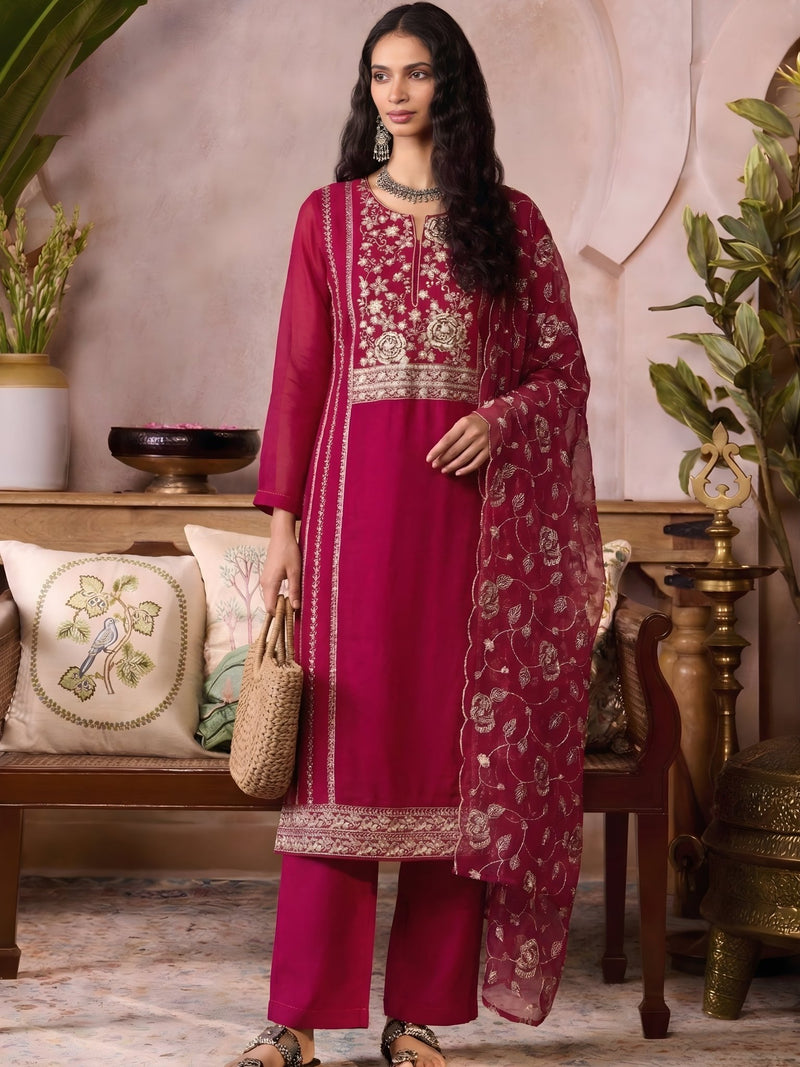 Ruby Élan Organza Kurta Set - Alizeh Official