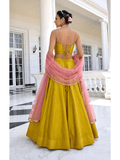 Designer yellow lehenga for bridesmaid styling