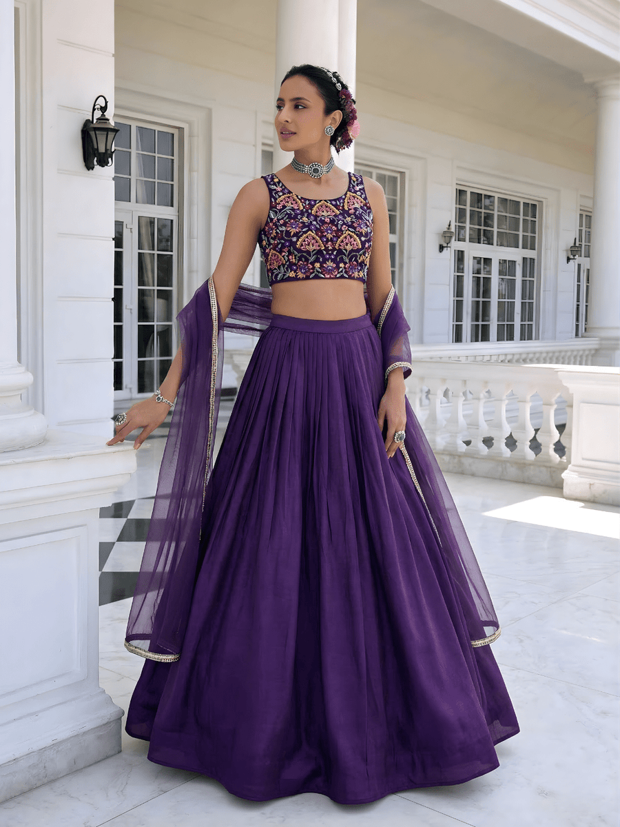 Designer indo western lehenga for wedding guest