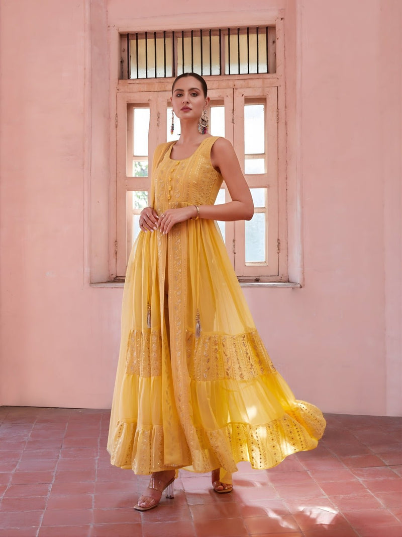 Sunveil Embroidered Festive Gown Set - Alizeh Official