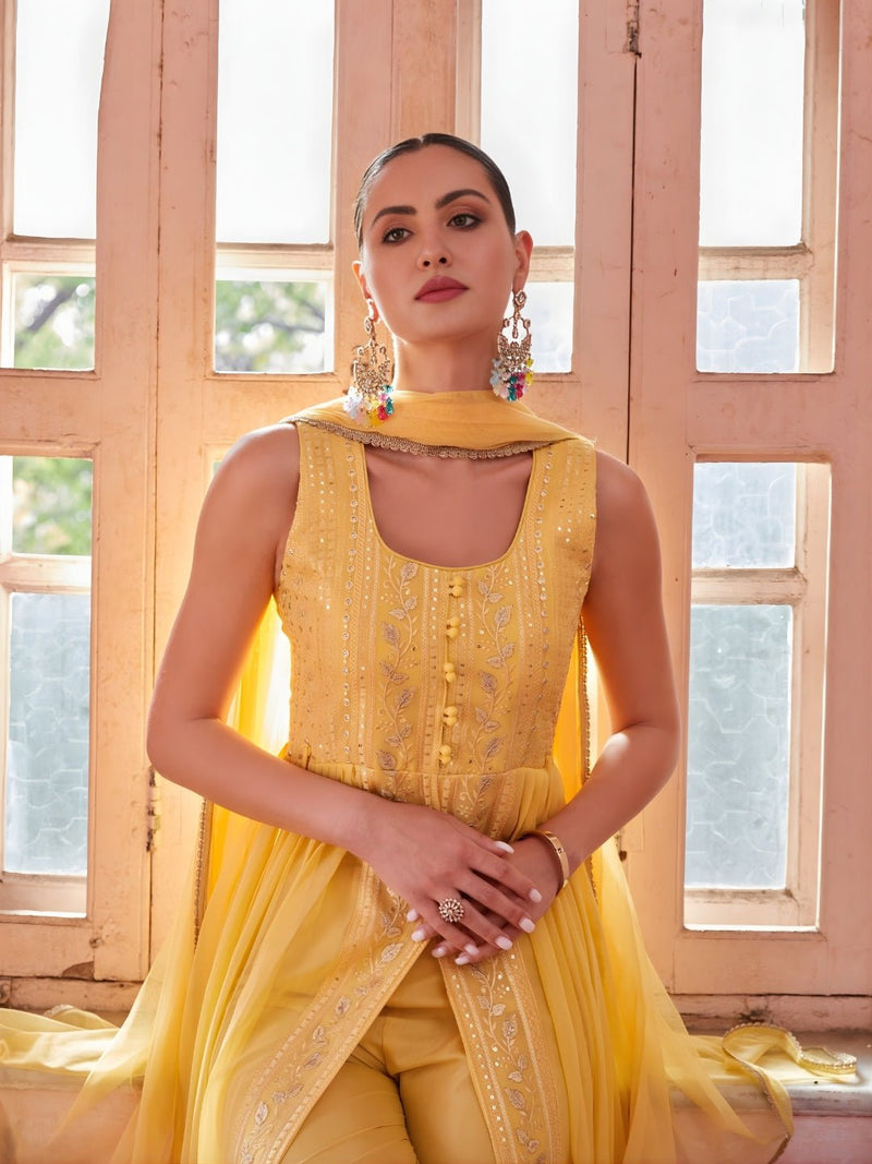 Sunveil Embroidered Festive Gown Set - Alizeh Official