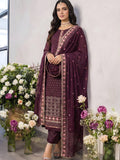 Wine Straight Embroidered Kurta Set - Alizeh Official