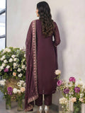 Wine Straight Embroidered Kurta Set - Alizeh Official
