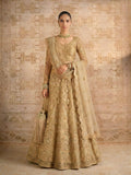 Zaria Gold Embroidered Bridal Lehenga Set - Alizeh Official